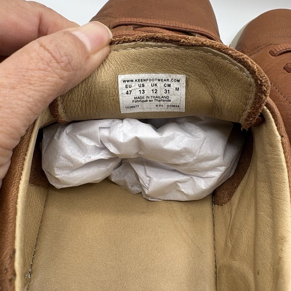 KEEN KNX Sneakers Men's Size 13 Leather Tortoise Shell/Plaza Taupe Shoes - Picture 3 of 8